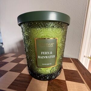 Bellevue Luxury Candle Fern & Rainwater 12 oz. Double Wick New